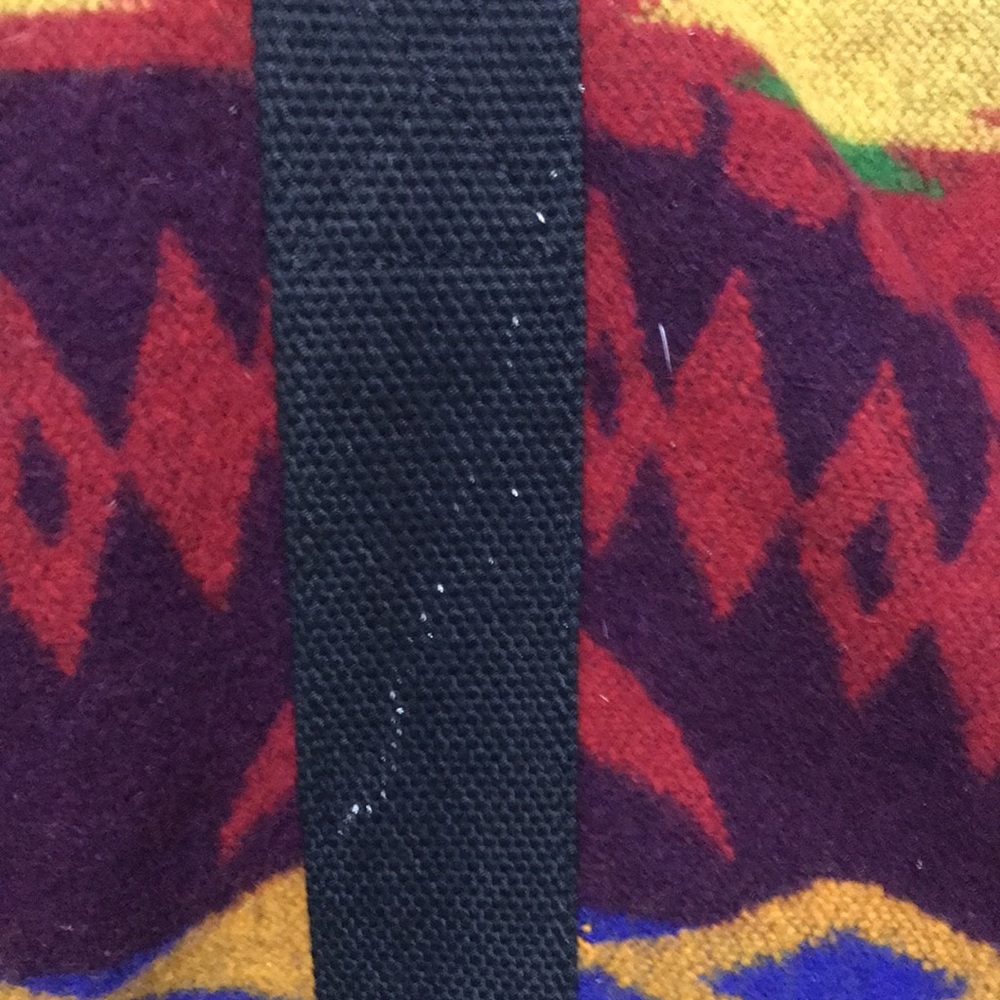 Pendleton wool saddle blanket tote duffel bag rodeo country NFR cowgirl EUC - Picture 3 of 12